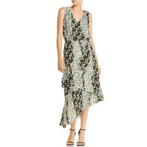 Parker Pippin Asymmetric Hem Floral Midi Dress